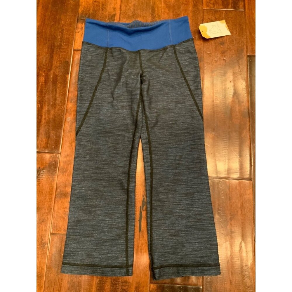 Lululemon Blue/Gray With Blue Waistband Athletic Leggings, Size 2